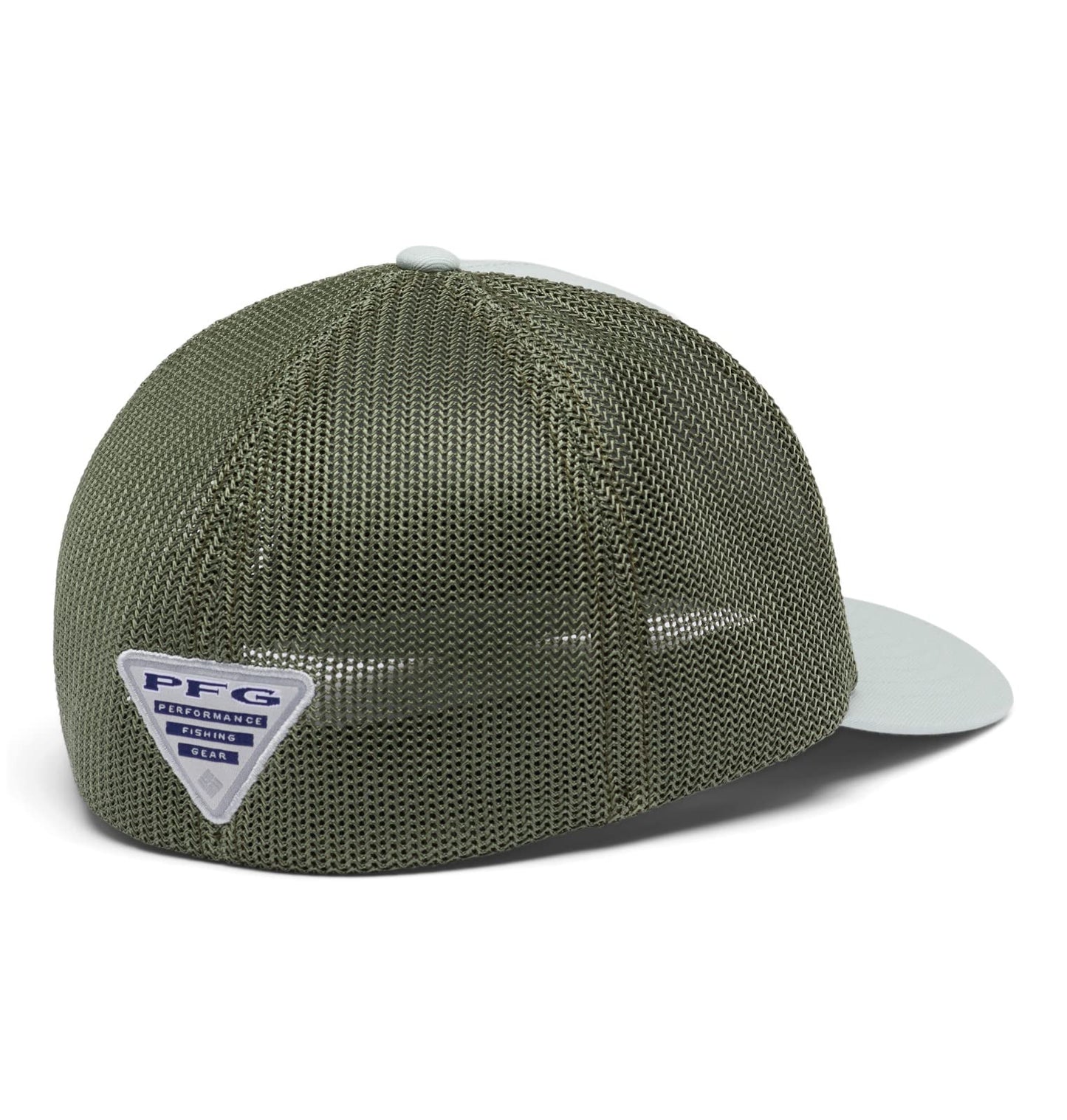 Columbia Unisex PFG Fish Flag Mesh Ball Cap - Low, Cool Green/Mosstone/US Fish Flag, Large/X-Large