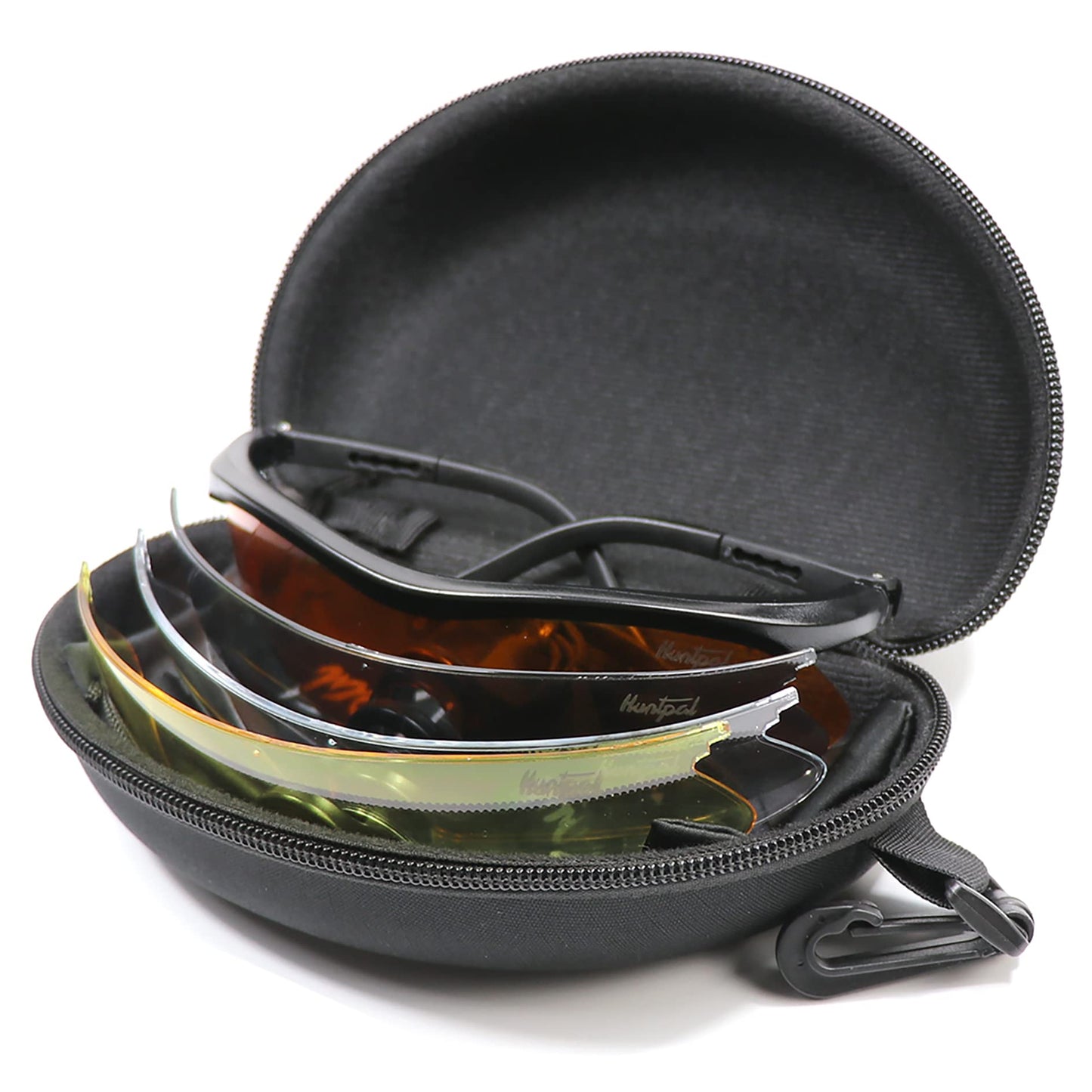 HUNTPAL Shooting Glasses Shooter Safety Hunting Sunglasses with 4 Interchangeable Lenses, Impact & Scratch-Resistant Eye Protection Half-Frame Goggles for Hunter