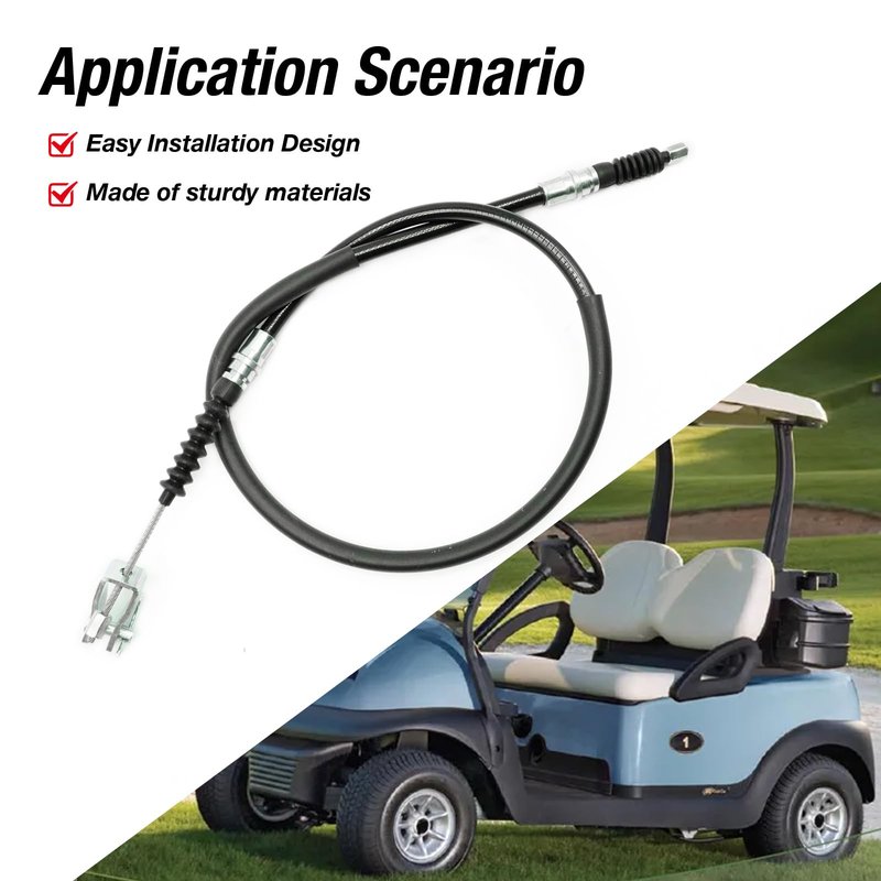 Saihisday 102022101 42Inch Drive and Passenger Side Golf Cart Club Car DS Brake Cables, Replacement for Club Car DS Gas or Electric Models 2000-Up, Replaces 1019907