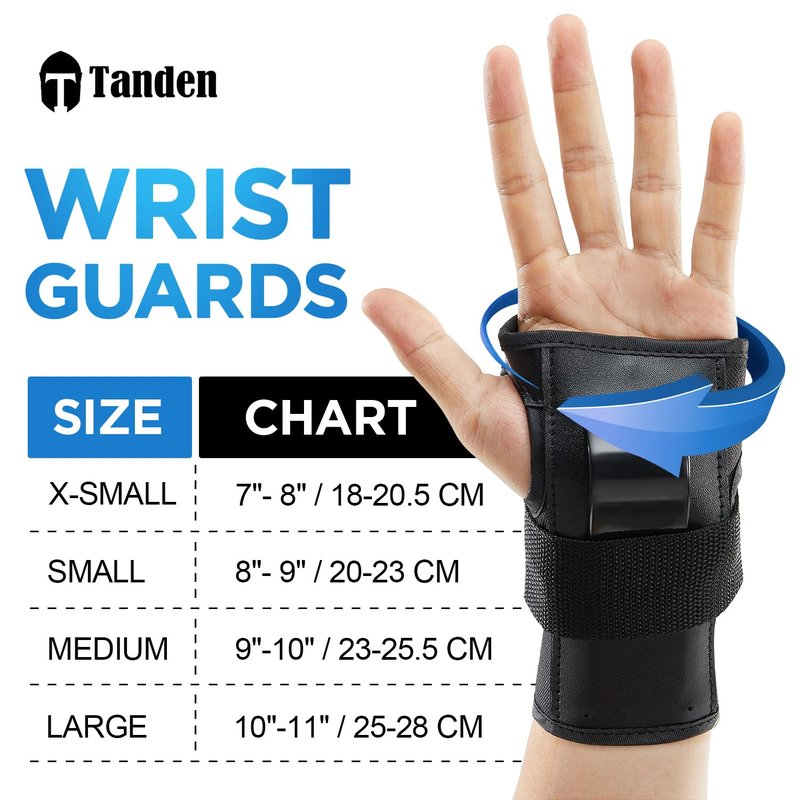 Tanden Wrist Guards for Skating Protective Gear Adult and Kids Wrist Guards for Roller Skating Snowboarding Ski Skateboard