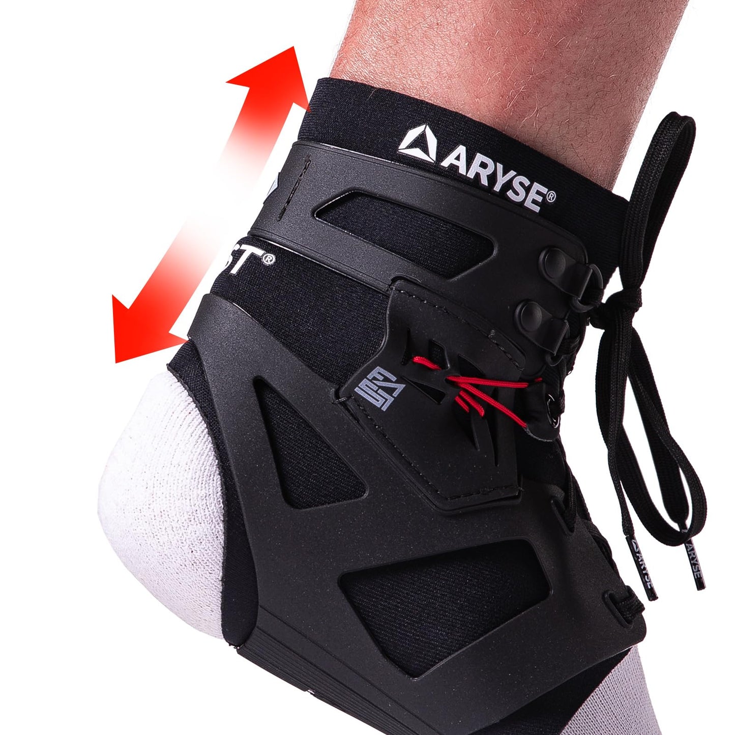 ARYSE IFAST Ankle Brace - Ankle Stabilizer For Men & Women - Great For Basketball, Volleyball, Soccer & More! (Medium, Black, Single)