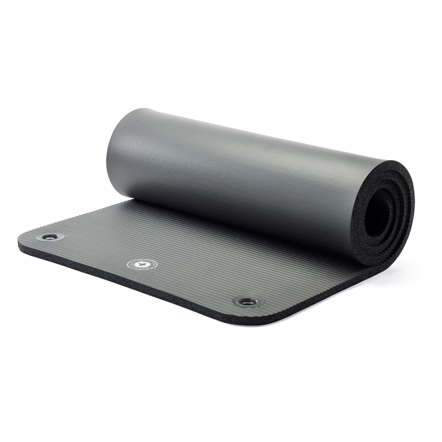 Merrithew STOTT PILATES Deluxe Pilates Mat with Grommets (Graphite) 0.6 inch / 15 mm, Black