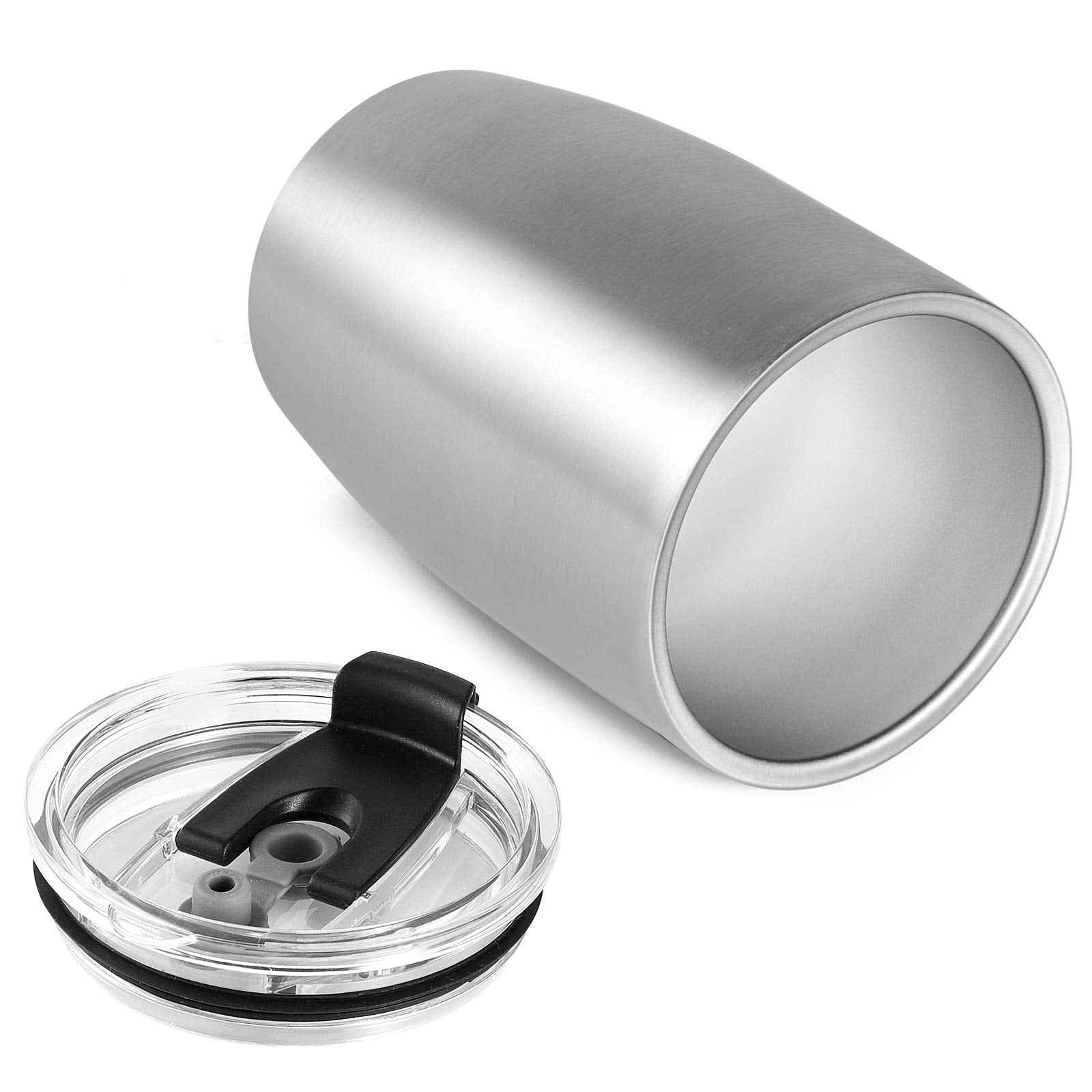 VEGOND Stainless Steel 12 oz Tumblers bulk Vacuum Insulated Double Wall Travel Tumbler with Lid and Straw Reusable Tumbler,Stainless 12 pack