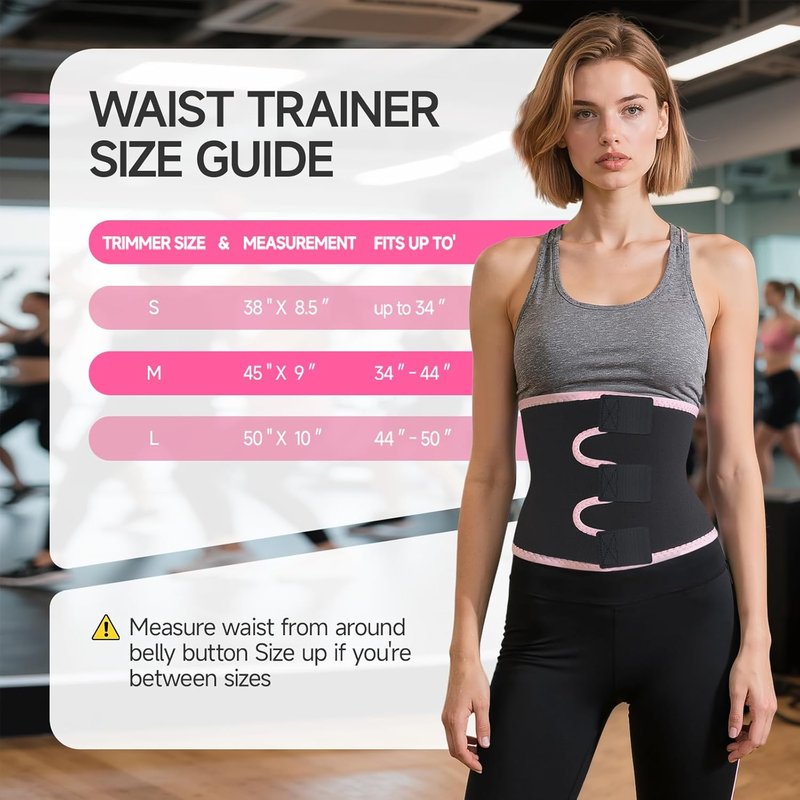 Waist Trainer for Women & Men - Sweat Trimmer Belt for Stomach | Adjustable Size