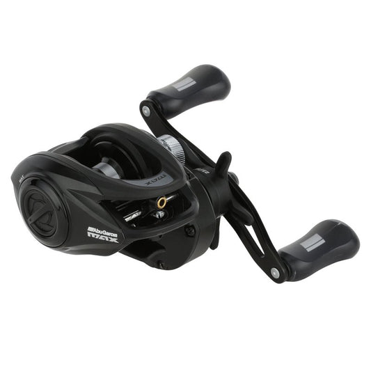 Abu Garcia Max SX Winch Low Profile Baitcasting Fishing Reel, Left, Lightweight Design, Graphite Body and Sideplates, Duragear Brass Gear, Power Disk Drag System