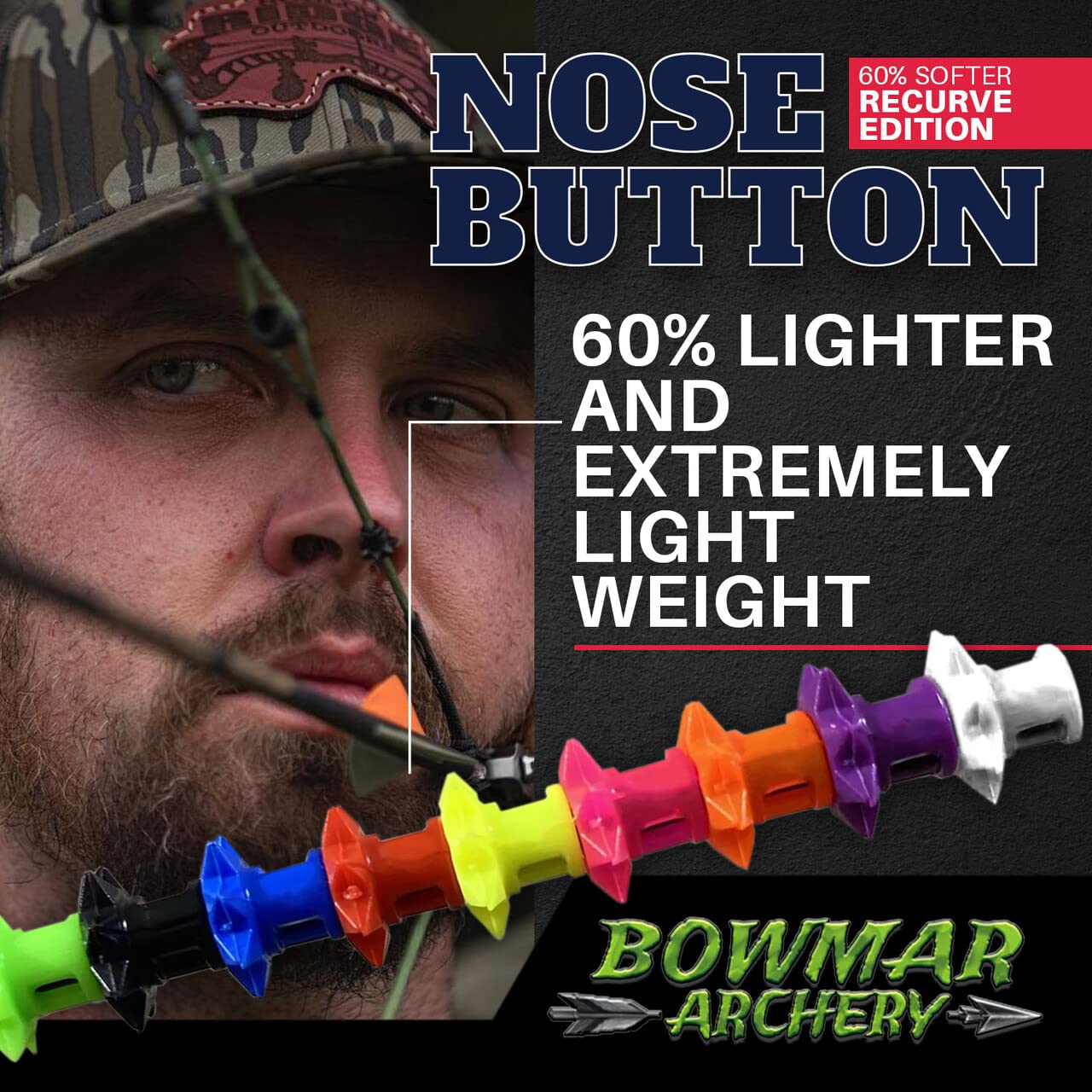 Bowmar Recurve Nose Button (Purple)