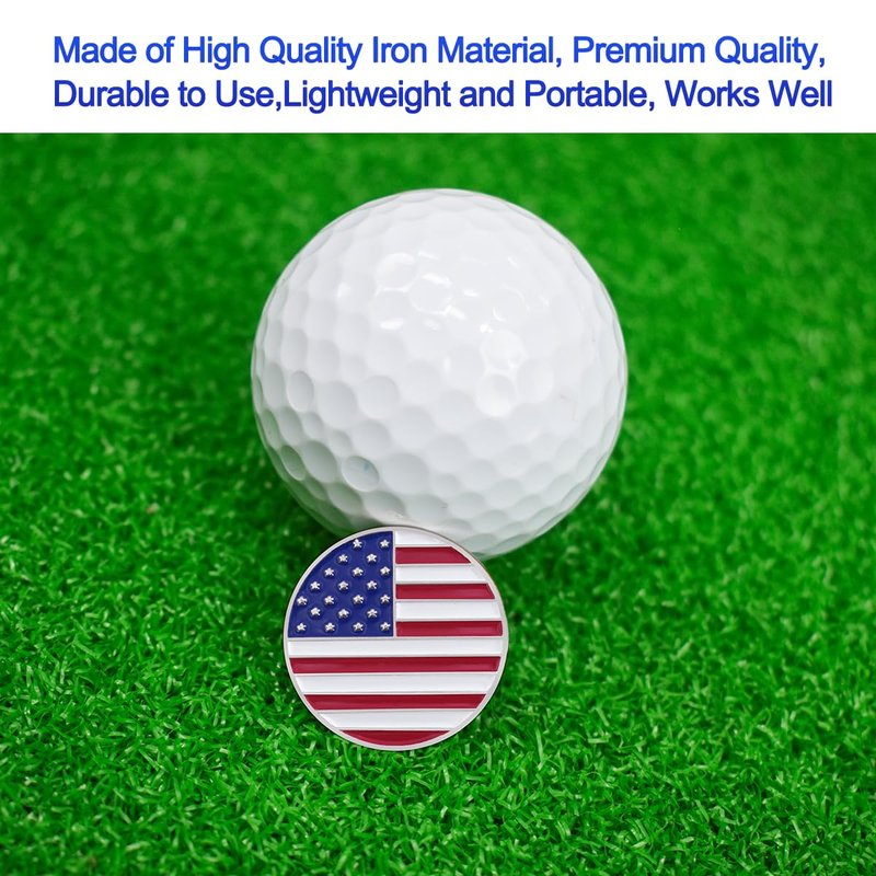 Golf Ball Markers Value Pack of 12 Golf Gifts, Golf Club Ball Markers for Men Women.(Golf Cap Clips Not Included)