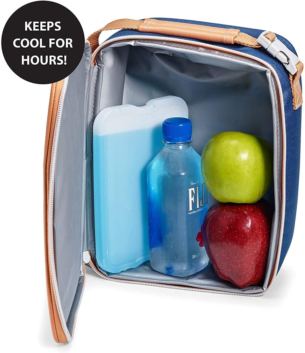 Cool Coolers by Fit & Fresh 4 Pack XL Slim Ice Packs, Quick Freeze Space Saving Reusable Ice Packs for Lunch Boxes or Coolers, Multi