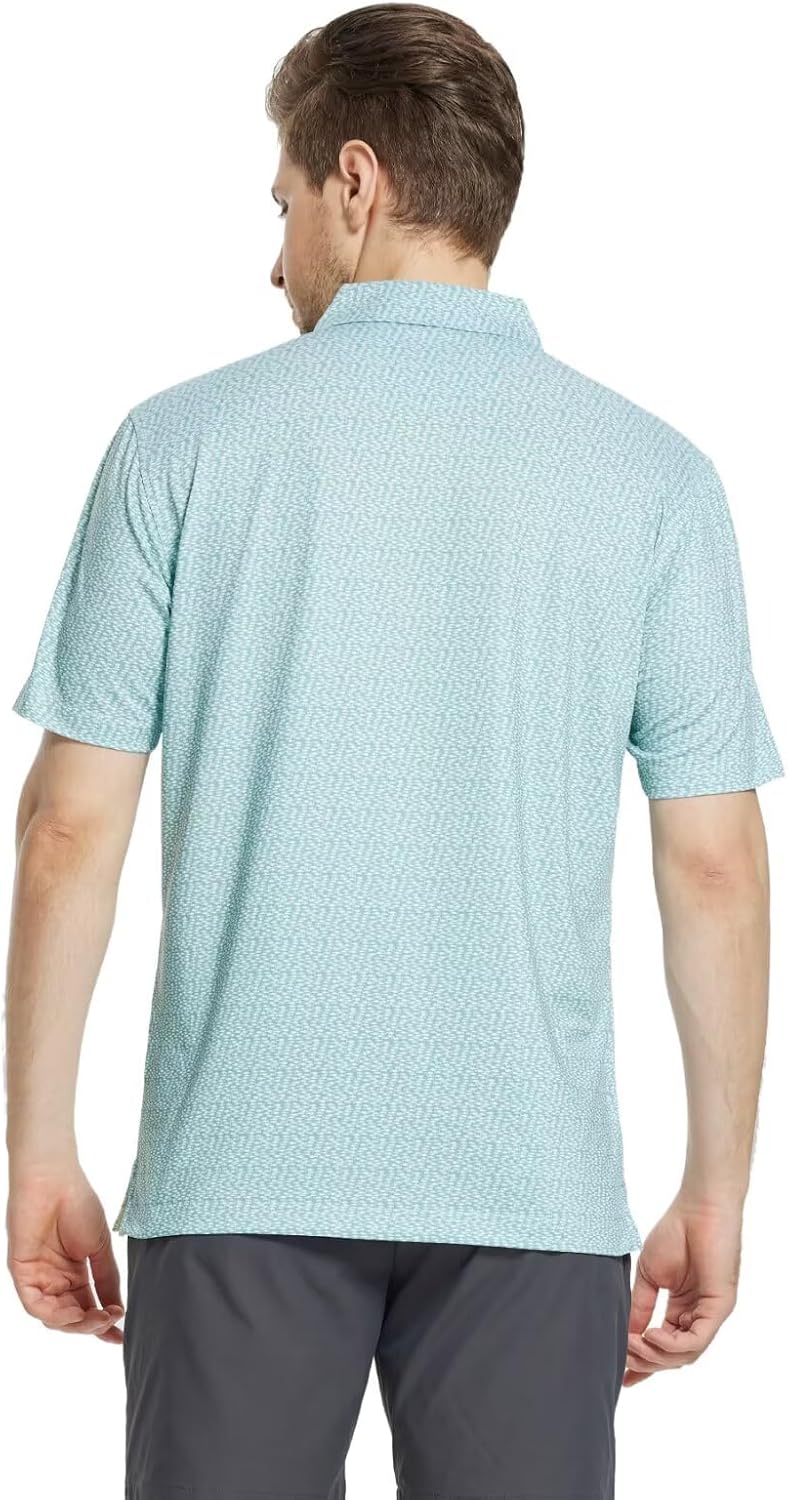 M MAELREG Men's Golf Shirt - Short Sleeve Dry Fit Polo with Moisture-Wicking Performance Patterns | Stylish & Comfortable