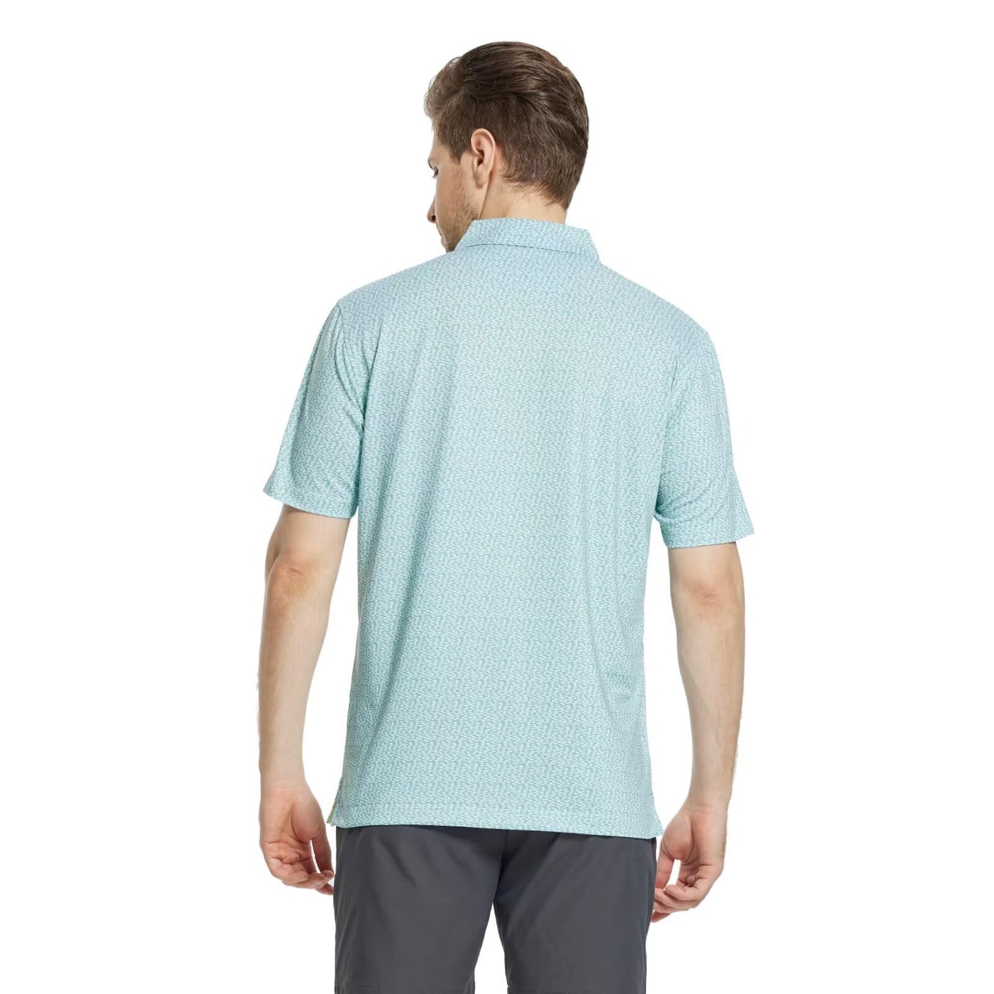 M MAELREG Polo Shirts for Men Quick Dry Fit Short Sleeve Performance Moisture Wicking Print Men’s Golf Shirts