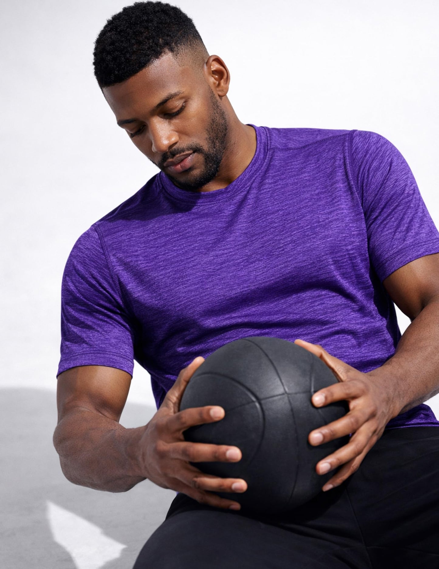 5 Pack Men’s Active Quick Dry Crew Neck T Shirts | Athletic Running Gym Workout Short Sleeve Tee Tops Bulk (Set 9, 3X-Large)