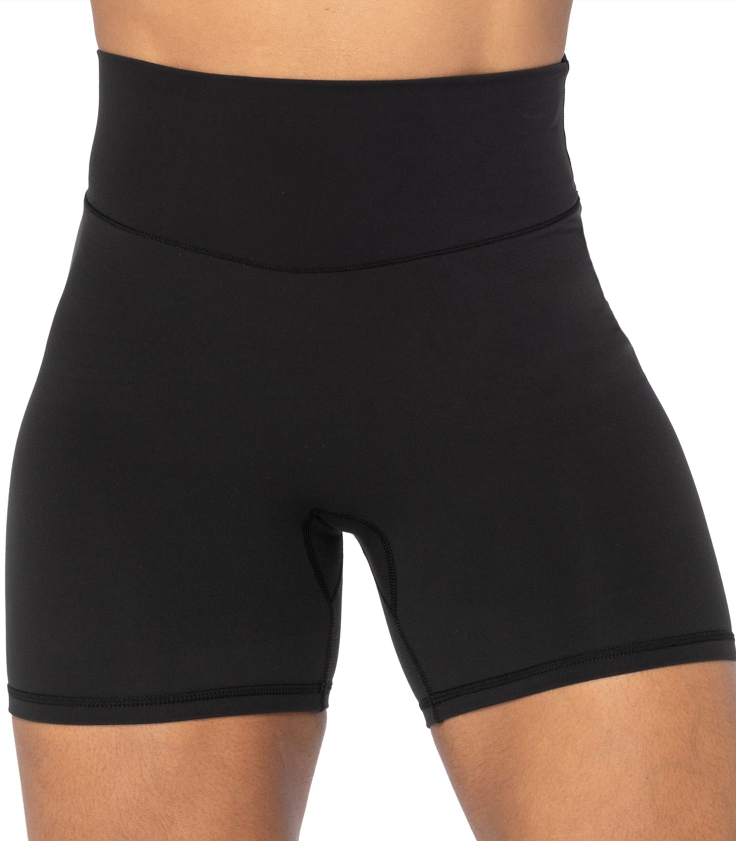 Sunzel Women's No Front Seam High Waisted Biker Shorts for Yoga Workout
