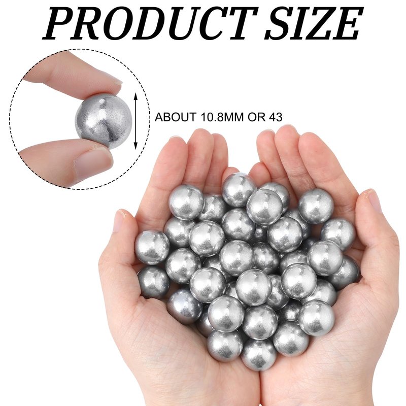 Gisafai 150 Pcs 43 Caliber Aluminum Paintball Ammo Practice Paintball Powerful Non Lethal for Shooting Training Practice