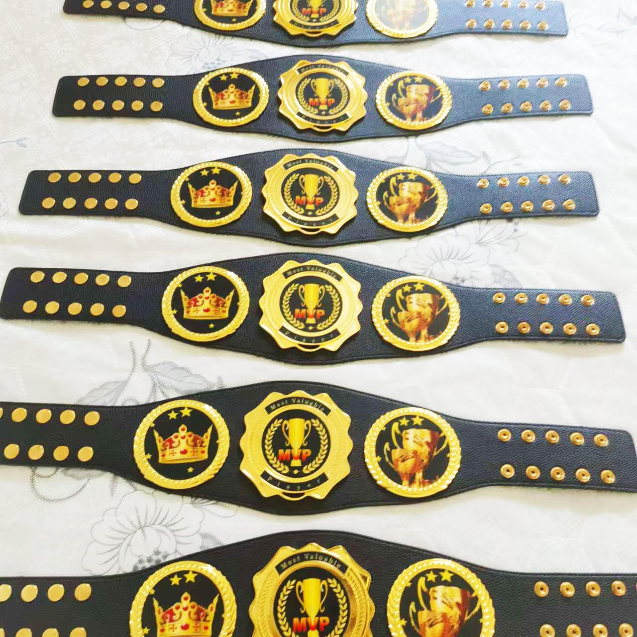 Championship Belt - Football Baseball Softball Soccer Basketball Esports Fantasy Sports Hockey Wrestling Boxing High School College Class Tournament or League Winner Youth Champion Belt