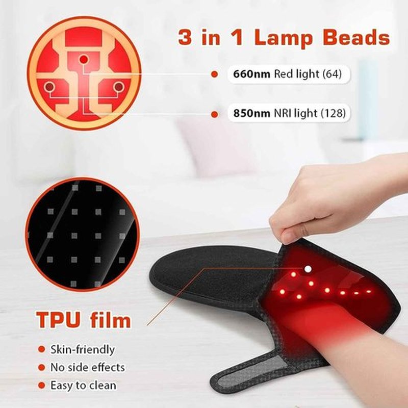 Red Light Therapy Device for Hands, Infrared-Light-Therapy-Gloves Finger Wrist, Led Near Infrared Light Skin Care, Carpal Tunnel(Pack of 1)