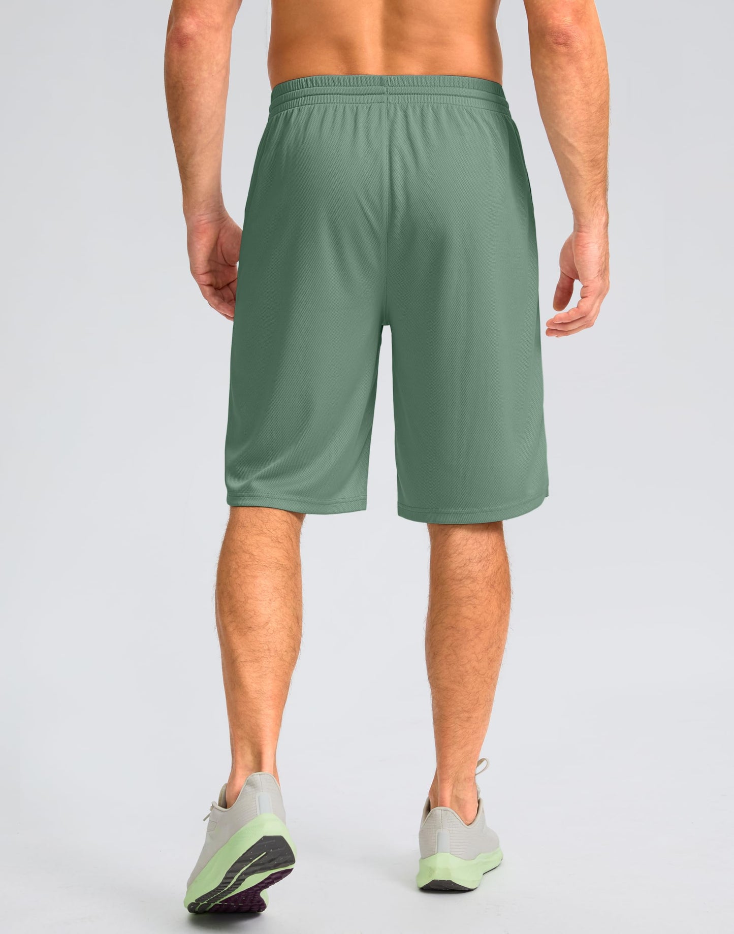 G Gradual Men's Athletic Shorts with Pockets 9" / 11" Long Basketball Shorts Lightweight Quick Dry Gym Workout Shorts for Men(Lodenfrost,M)