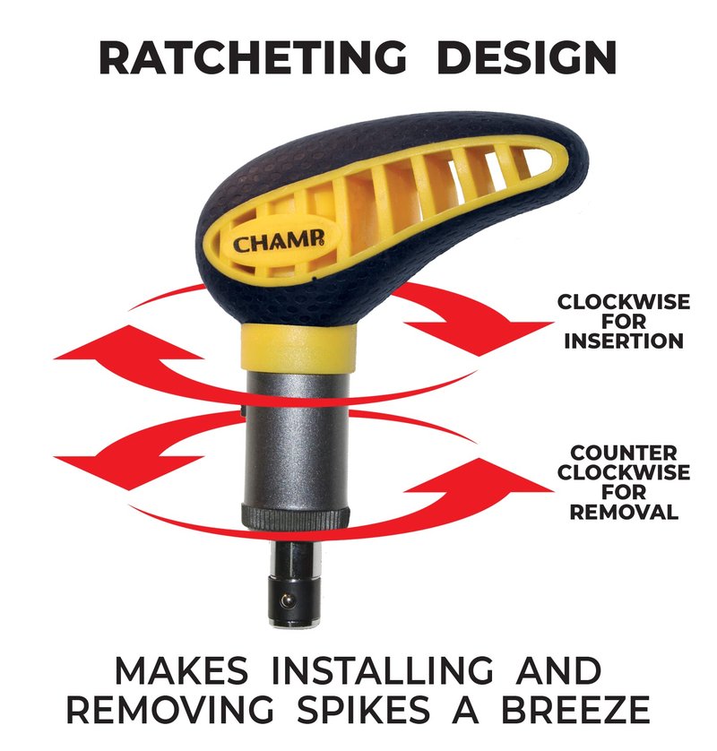Champ Golf Spikes Maxpro Wrench , Black and Yellow
