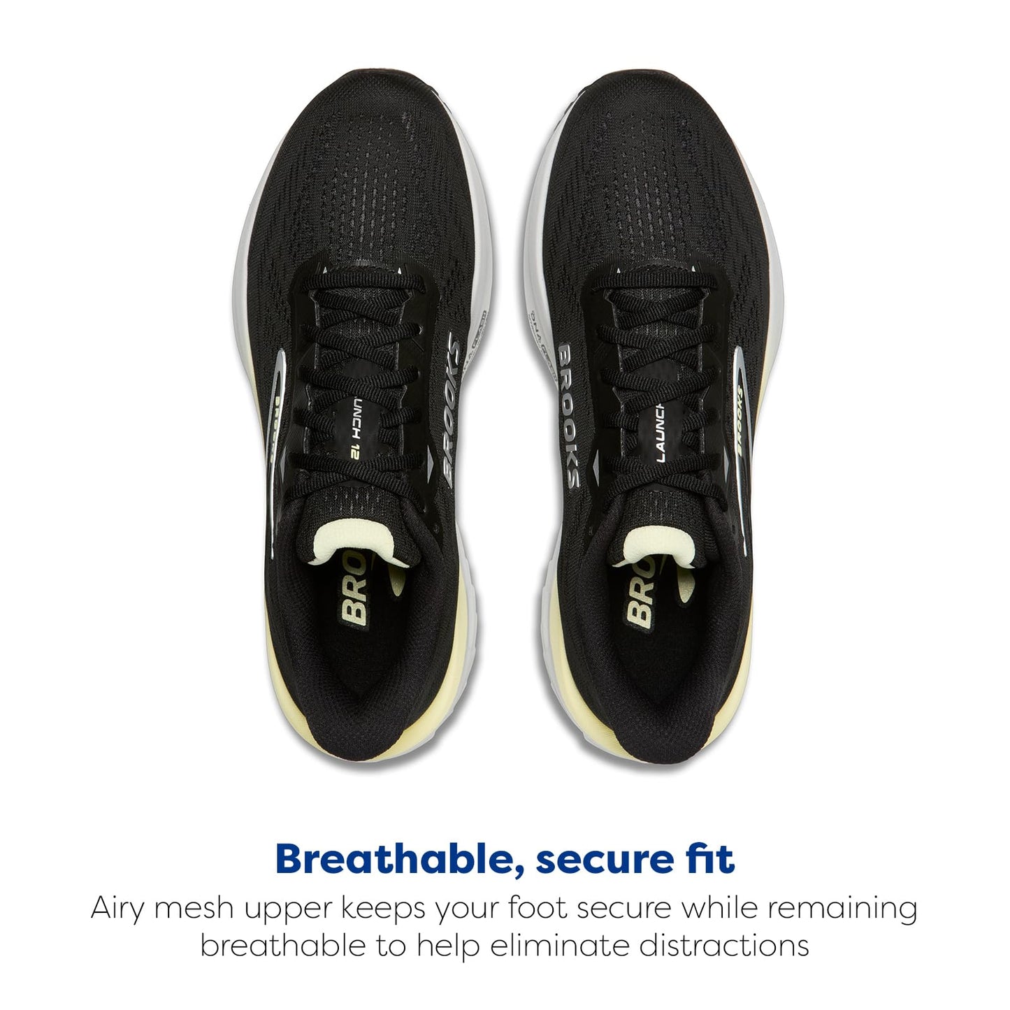 Brooks Women’s Launch 12 Neutral Running Shoe - Black/Luminary/Oyster - 8 Medium