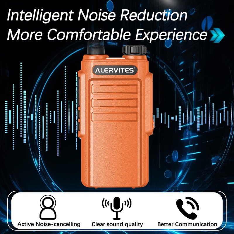 Walkie Talkies Long Range for Adults with Earpieces,Strong Encrypted Walky Talky Rechargeable UHF Handheld Two Way Radios with Noise Reduction,VOX and USB-C Charger for Camping Hiking Hotel,2Pack