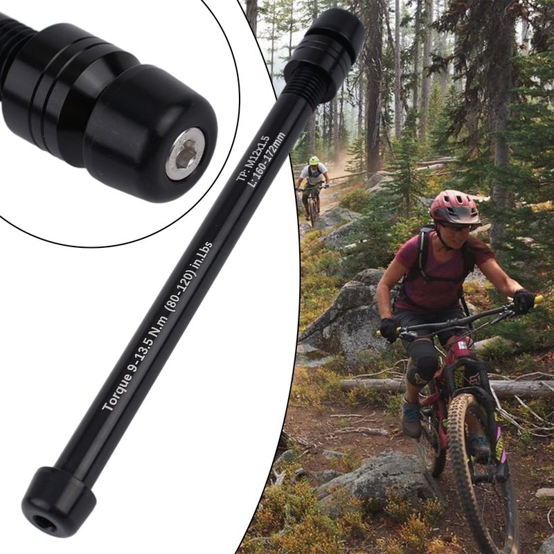 Bike Trainer Thru Axle, Aluminum Alloy Bike Trainer Quick Release Skewer Adjustable Bike Trainer Thru Axle Skewer for Road or Mountain Indoor Trainer(M12x1.5 166-178)
