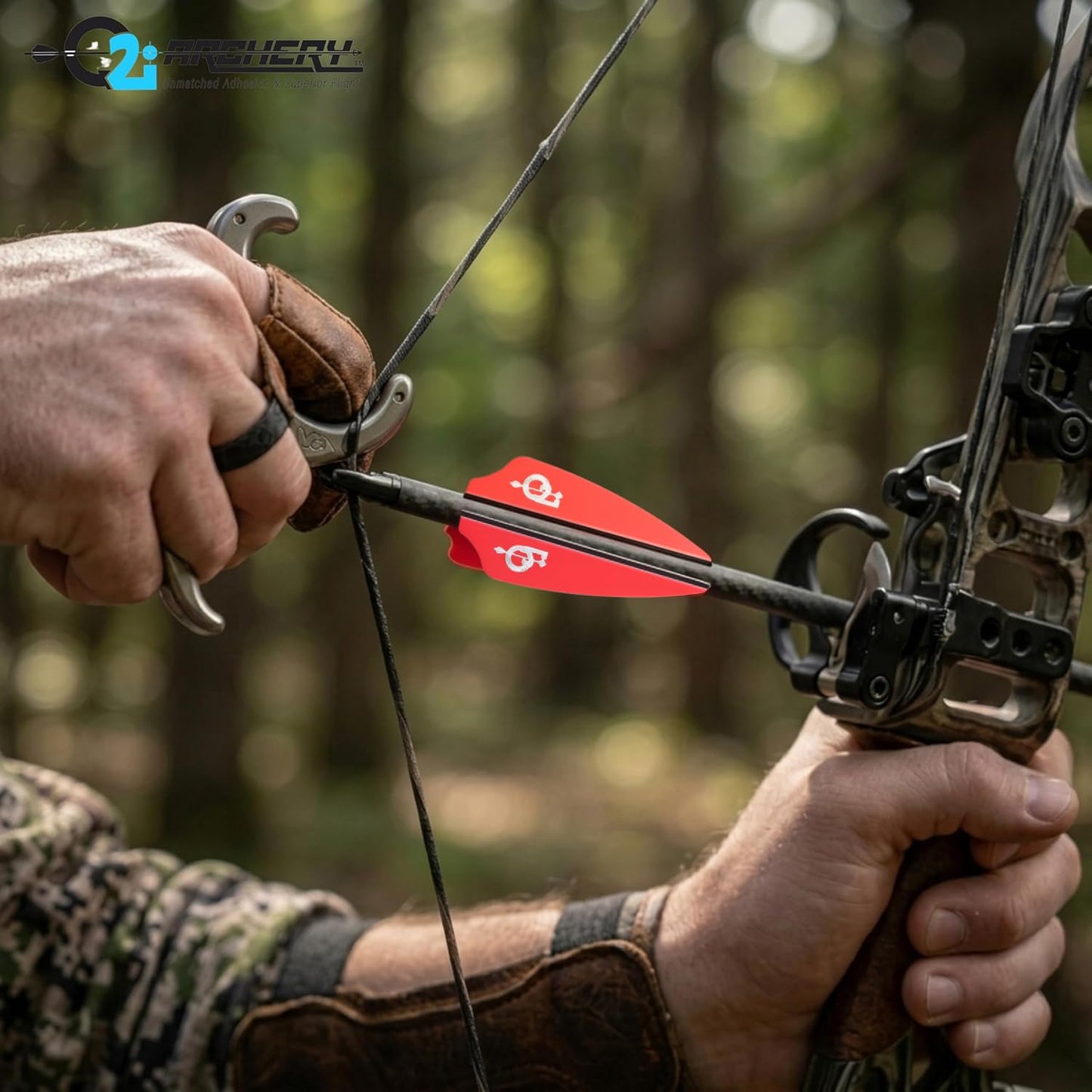 Q2i Fusion X-II | 2.5" | 100pk | Yellow High-Performance Arrow Fletching Vanes with Tri-Fusion Adhesion Technology for Target Archery