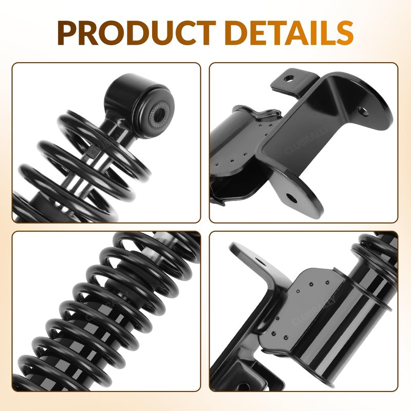 CLUBRALLY Golf Cart Front Shock Strut Assembly for 2015.8-2022 EZGO RXV, Include Driver and Passenger Side, OEM#655526, 655529
