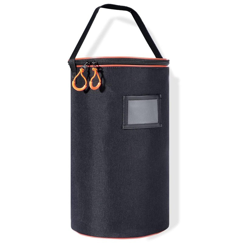 VISEMAN Sports Ball Bag – 900D Polyester Carrier for Tennis, Pickleball, Baseball & Softball – 45 Ball Capacity Cylinder Holder with ID Window and Handle