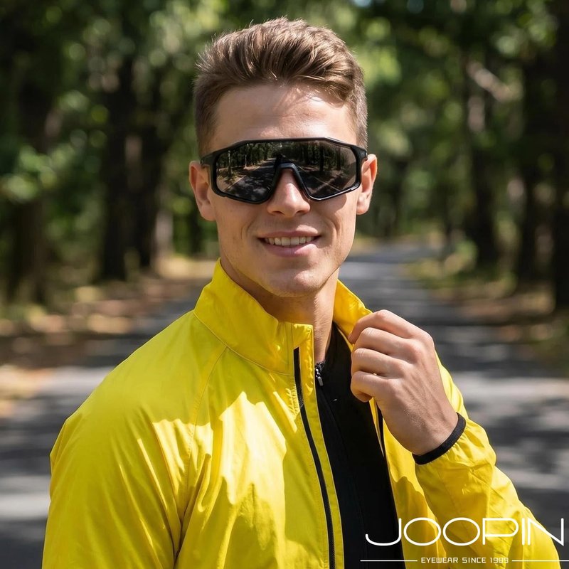 Joopin Oversized Sports Sunglasses Men Women Polarized Wrap Around Sun Glasses UV400 Protection Shades Sunnies (Black)