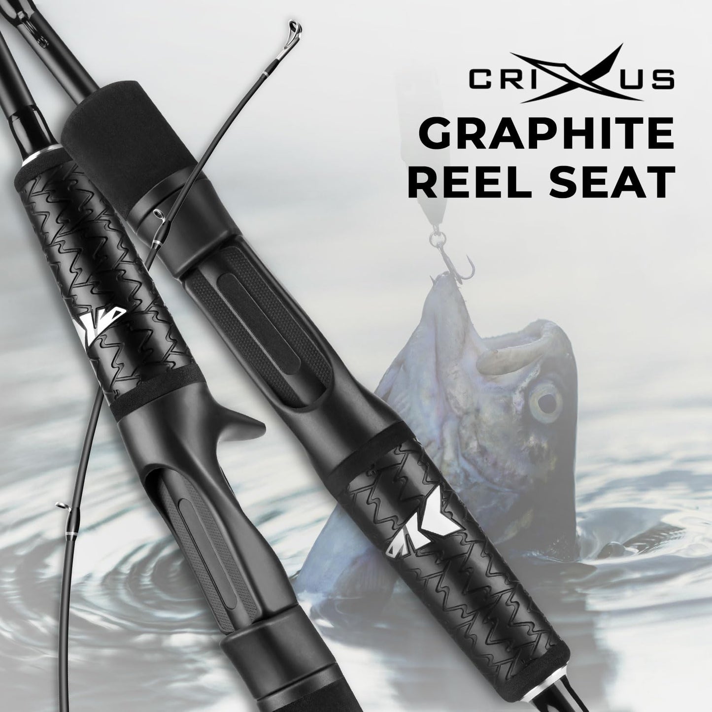 KastKing Crixus Fishing Rod and Reel Combo, High Performance Spinning & Baitcaster Combo, IM6 Graphite 2Pc Blanks, Zirconium Oxide Rings, SuperPolymer Handle, Lightweight Reel with Aluminum Spool