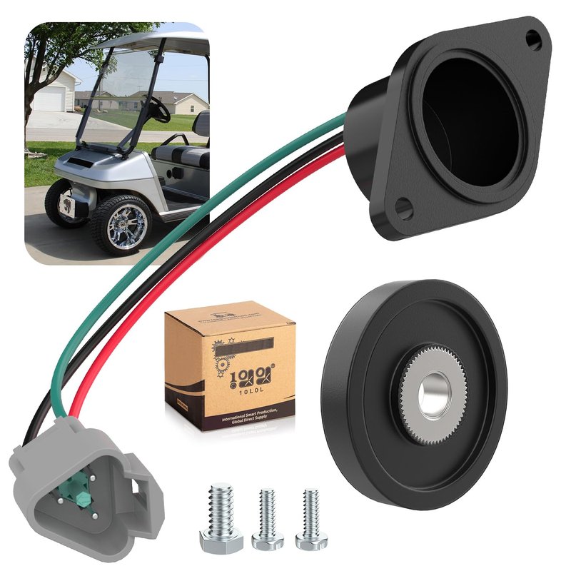10L0L Golf Cart IQ Speed Sensor with High Speed Magnet for Club Car DS & Precedent 2004+ 48V Electric Carts, Fits ADC Motor, Replaces OEM 102704901 102265601, Easy Install