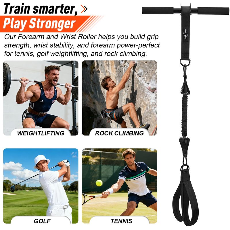 NTIUYOT 195LBS Heavy Duty Pedal Resistance Band with Handle, Sit Up Exercise Equipment for Men | Foot Pedal Exerciser Band for Home Gym, Abs, Core, Arm & Leg Strength Training