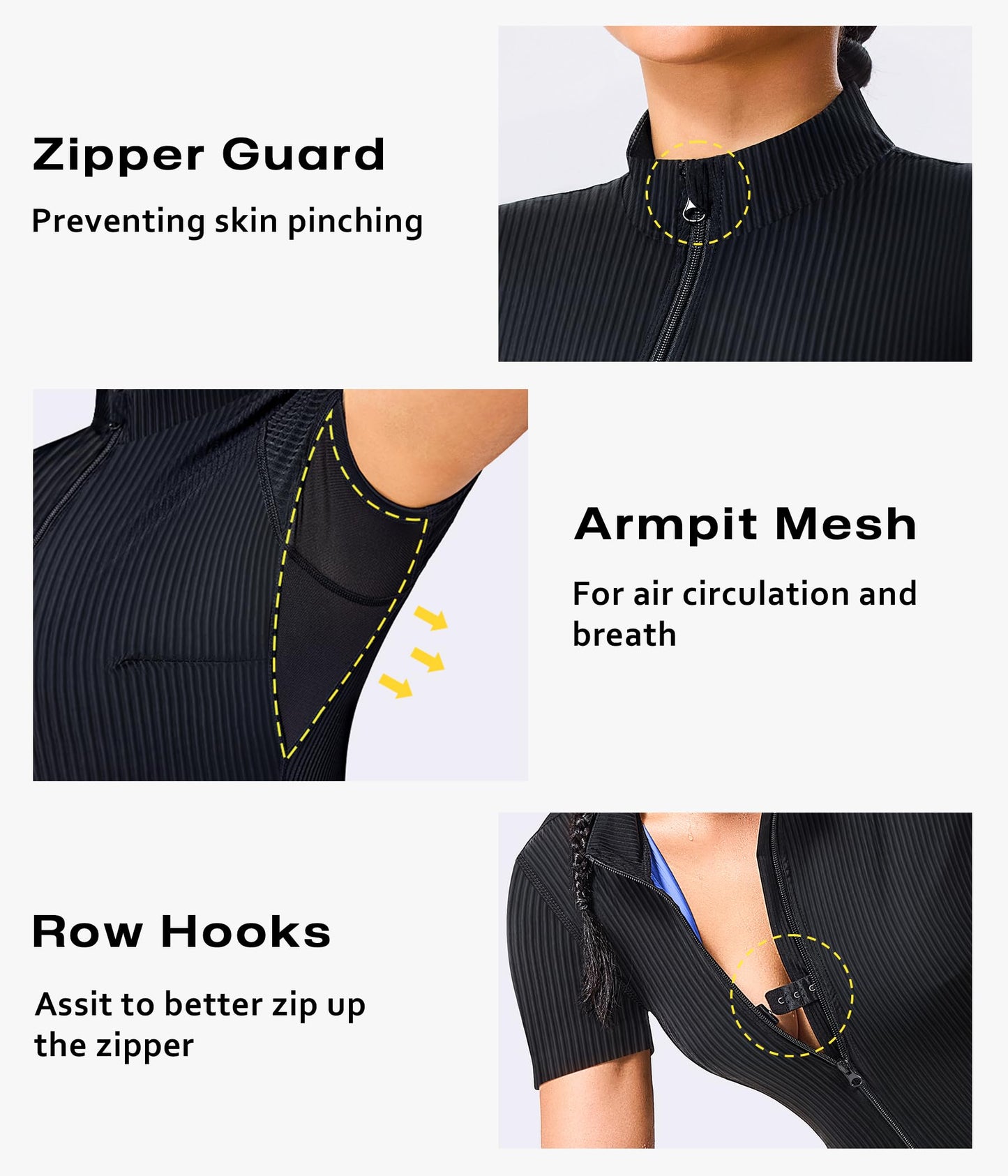 Junlan Waist Trainer Sauna Suit for Women Ribbed Full Body Sweat Suit Shirt (Blue,3X-Large)