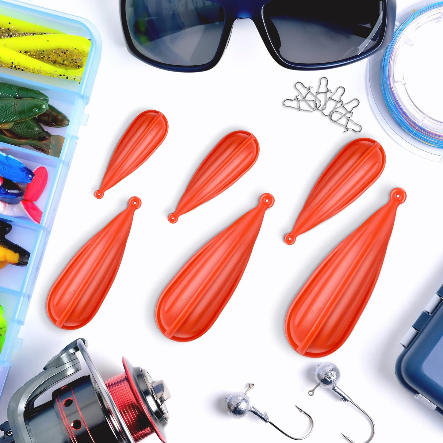 6 Pcs Fishing Practice Plugs Mixed Sizes Bait Casting Practice Weights