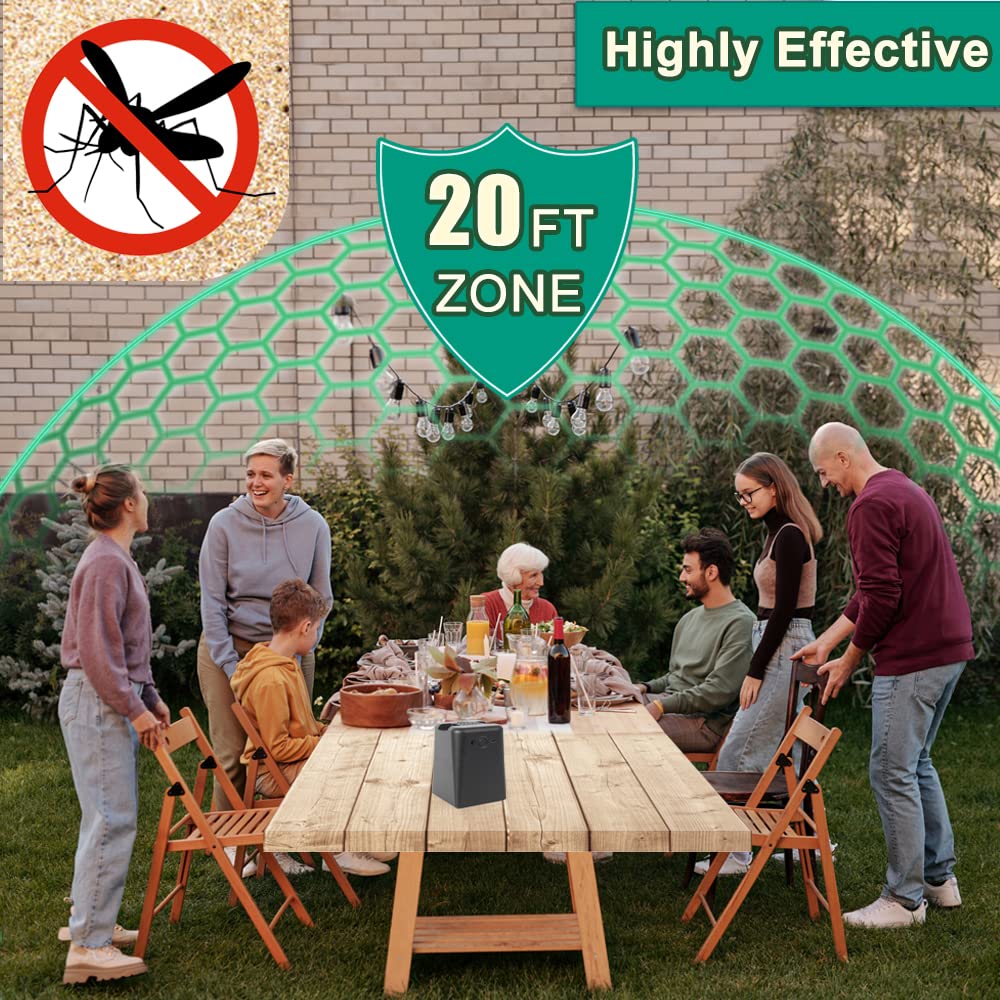 Q5 Mosquito Repellent Refills for Outdoor Indoor, Includes 2-Pack 280 Hr Repellent Refill with 20’ Mosquito Protection Zone, Highly Effective, Long Lasting, DEET-Free, No Spray