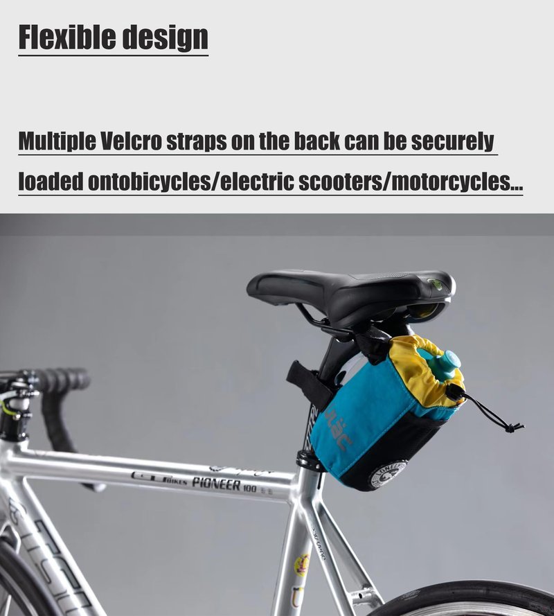YSUJUAN Universal Bike Cup Holder Water Bottle Holder, Bike Handlebar Bag Stem Bag Feed Bag, Easy Install Stable Cycling Accessories for Adults Kids, Fit Bike Scooter Ebike(black)