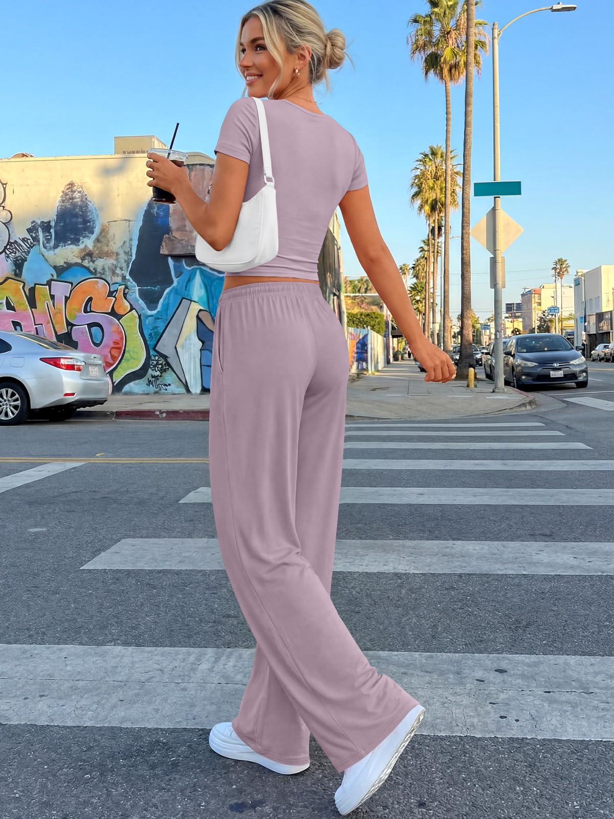 Trendy Queen Womens 2 Two Piece Set 2026 Summer Workout Vacation Gym Clothes Spring Fashion Lounge Matching Airport Travel Outfit Resort Wear Fitness Athleisure Clothing