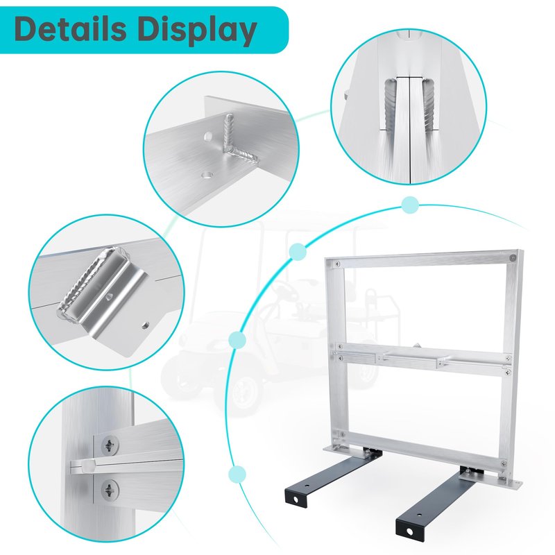 10L0L Aluminum Battery Tray Rack for EZGO TXT/Medalist, Freedom TXT and Valor 36V/48V Electric 1994+ Golf Carts, Replace 70046-G01 600496, Heavy Duty Construction and No Drilling