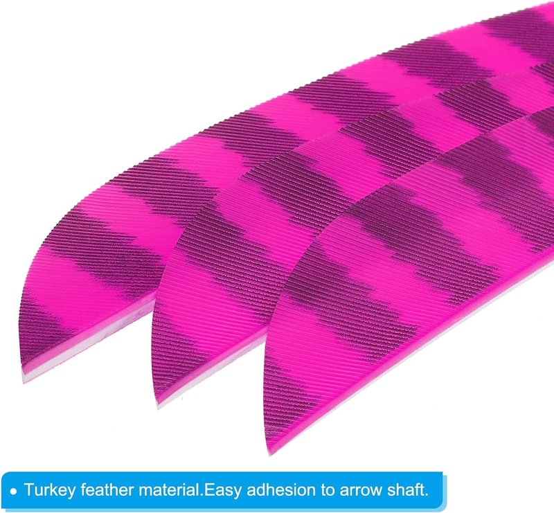 Archery Arrow Fletch - PATIKIL Shield Cut Turkey Feather Right Wing Fletching for DIY Target Shooting