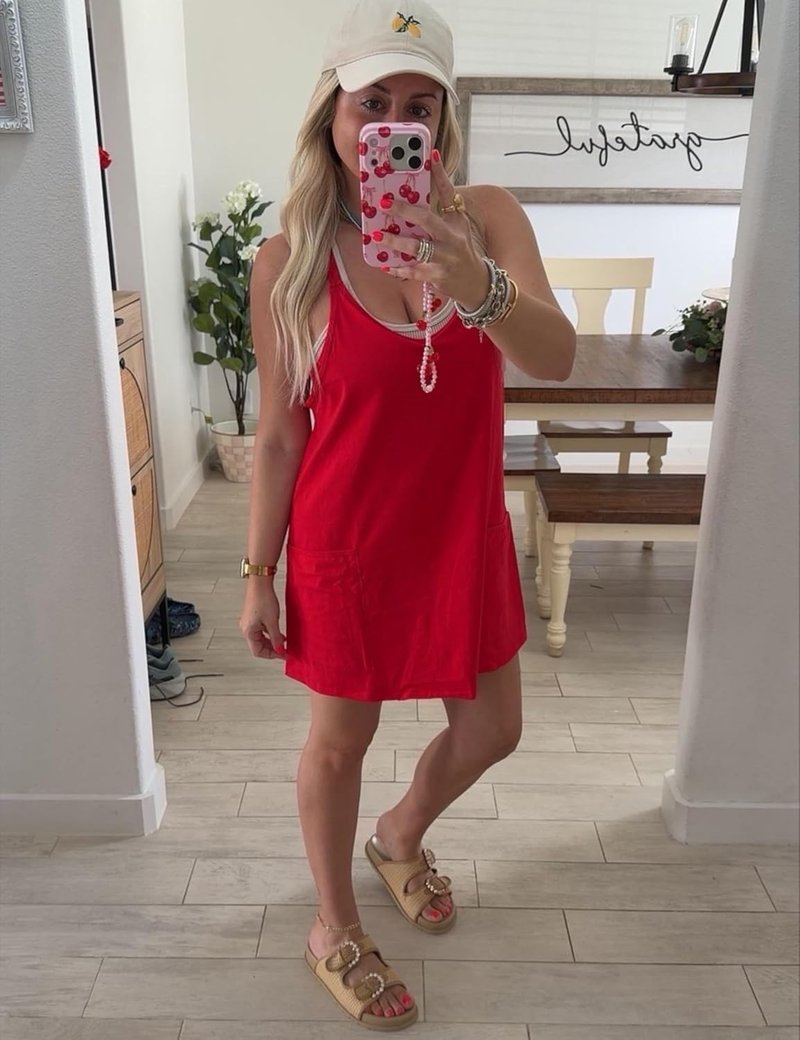 Summer Dress for Women - Mini Athletic Romper with Built-In Shorts & Spaghetti Straps | 2026 Trendy Style