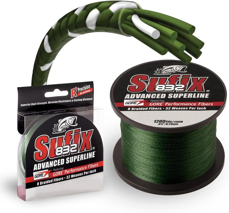 Sufix 832 Braid Fishing Line - 150 Yards, Durable & High-Strength Performance