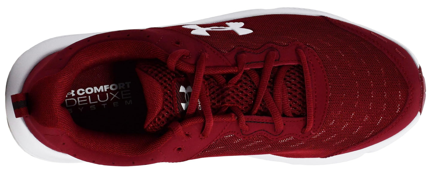 Under Armour Men's Charged Assert 10 Shoes, Cardinal/Cardinal/White, 8
