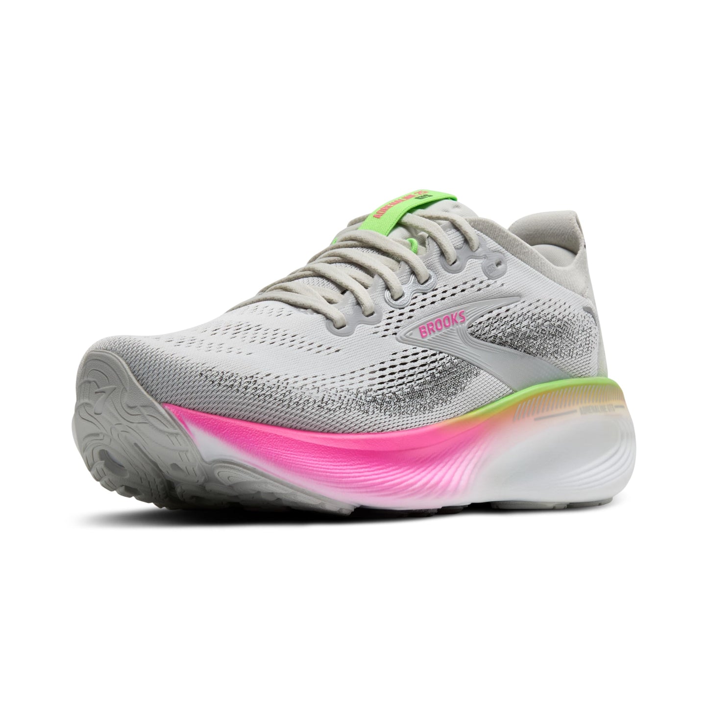 Brooks Women’s Adrenaline GTS 25 Supportive Running & Walking Shoe - Oyster/Pink/Green - 7.5 Medium