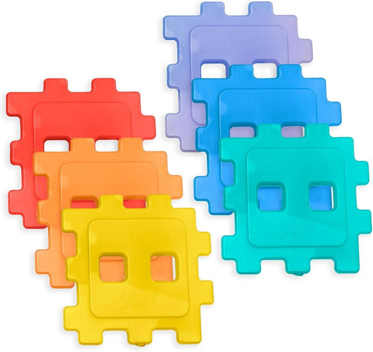 Kids Puzzle Shaped Lunch Box Ice Packs - Reusable Freeze Blocks for Insulated Bags | Multicolored 6-Pack