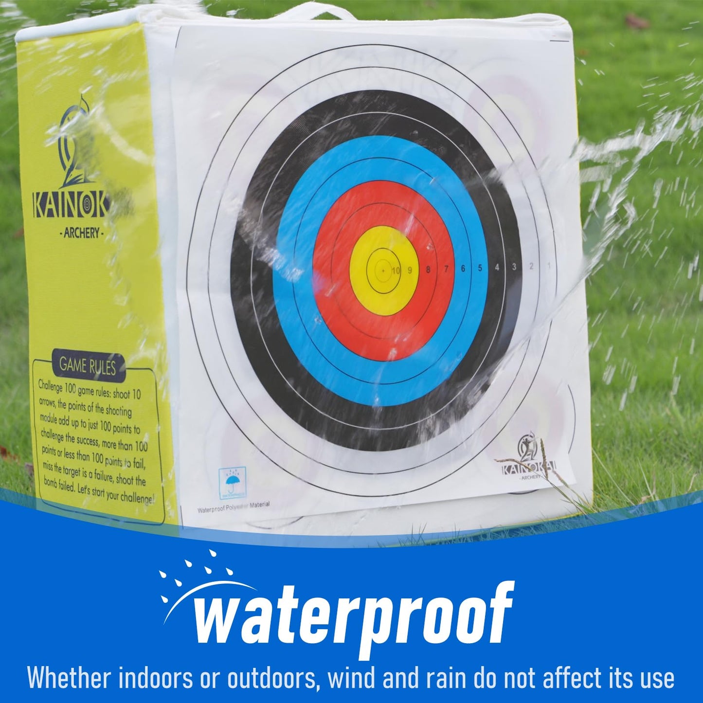 KAINOKAI Competitive Archery Targets Paper Compound Bow Target Paper 40cm/60cm/80cm (80cm/32in （10 Rings） 10PCS)