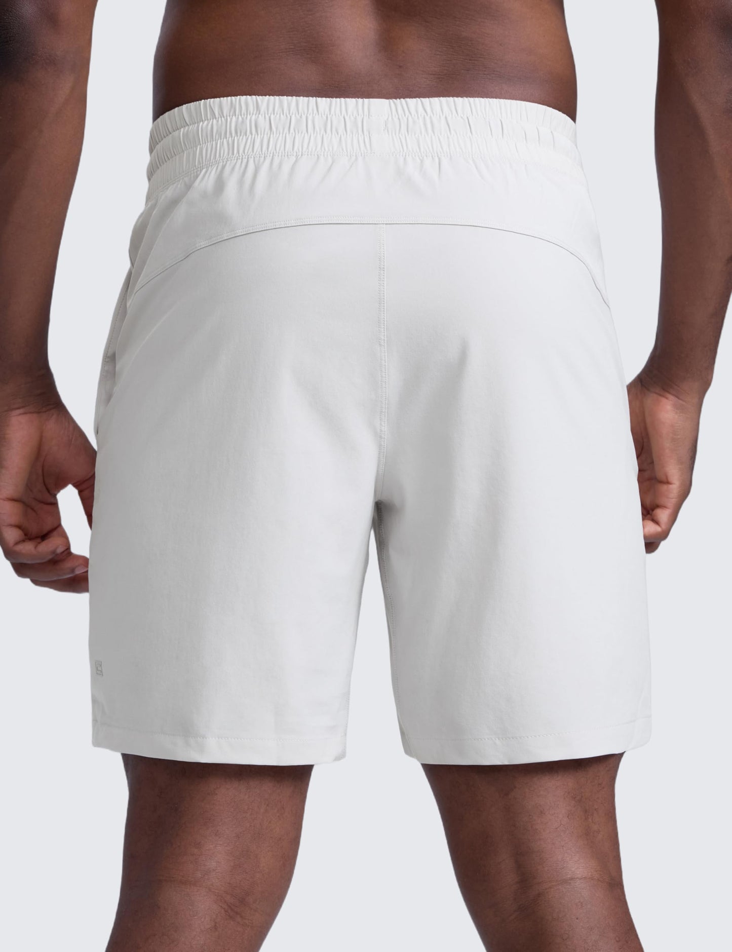 CRZ YOGA Mens 2 in 1 Running Shorts 7" - Lined Workout Quick Dry Lightweight for Sports Athletic with Pockets Platinum Grey Large