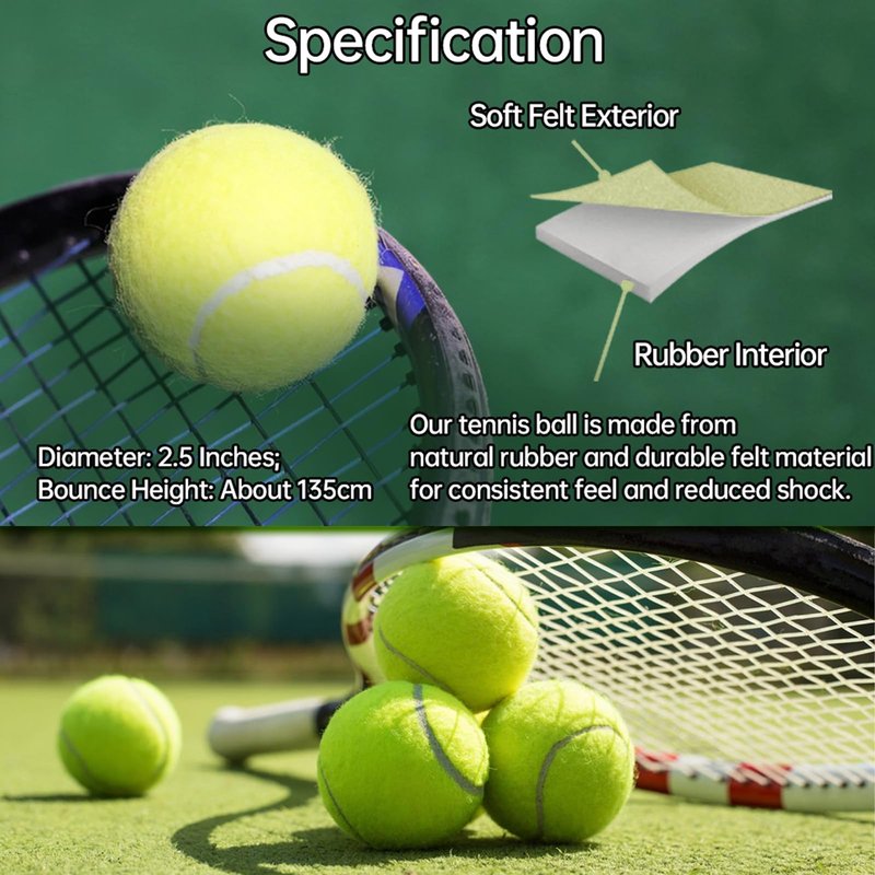 Magicorange Tennis Balls, 30 Pack Advanced Training Tennis Balls Practice Balls, Pet Dog Playing Balls, Come with Mesh Bag for Easy Transport, Good for Beginner Training Ball (Green)