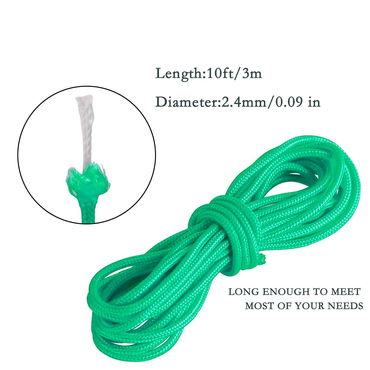 Archerest Bow String D Loop, 10 ft. D Release Nocking Loop Rope for Compound Bowstring Archery Green