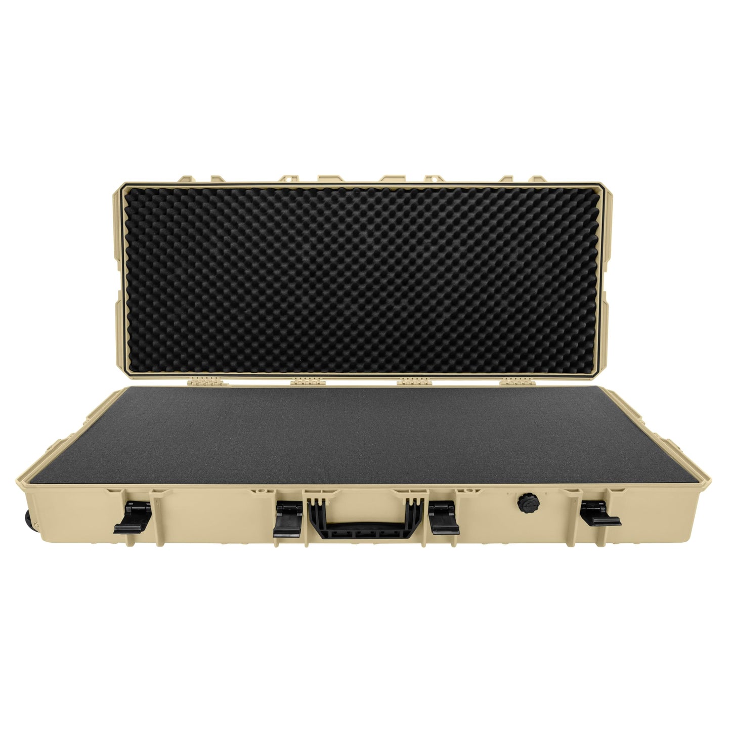 Eylar 48 Inch Intact Series Rolling Hard Rifle Case, Lightweight and Durable Stacker Design with Foam (Tan)