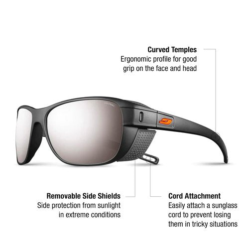 Julbo Camino Mountain Sunglasses - Black Frame - Brown Lens (Spectron 4)