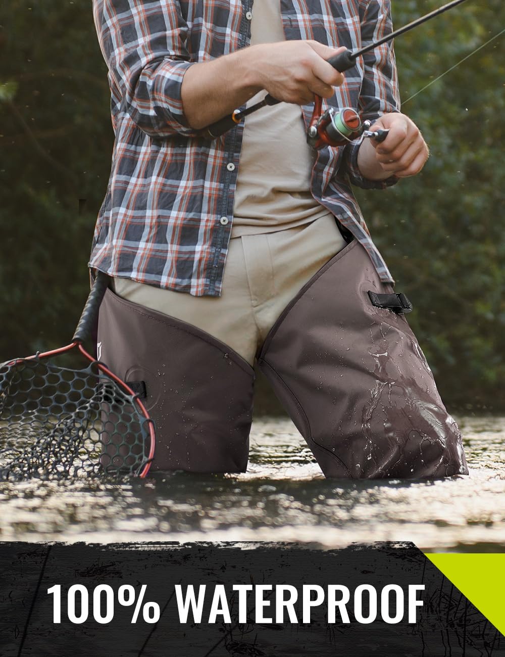 TIDEWE Hip Wader, Lightweight Hip Boot for Men and Women, 2-Ply PVC/Nylon Fishing Hip Wader Brown Size 11